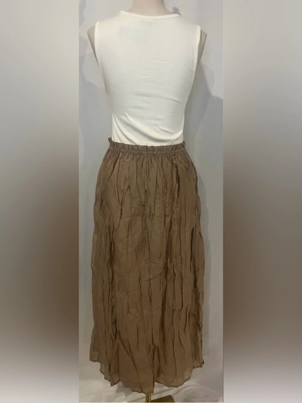 J.Crew Gathered-waist mixy dress in ivory